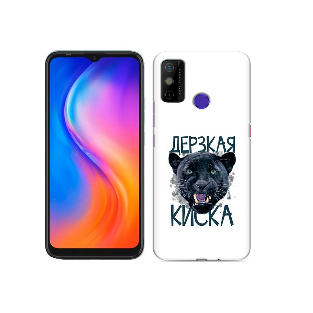 

Чехол MyPads Tocco для Tecno Spark 6 GO дерзкая киска, Прозрачный, Tocco