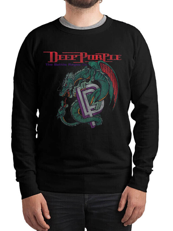 

Свитшот мужской Dream Shirts Deep Purple черный 56 RU, Deep Purple
