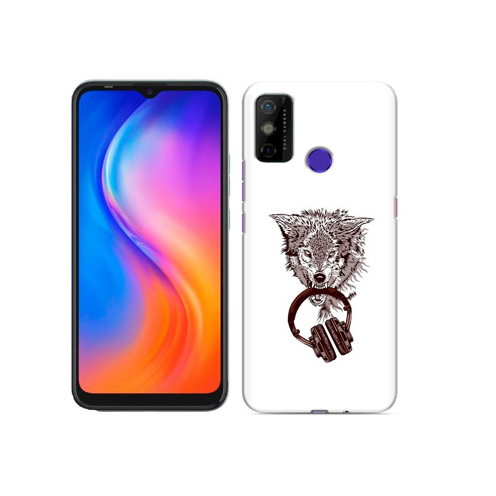

Чехол MyPads Tocco для Tecno Spark 6 GO дикий волк, Прозрачный, Tocco