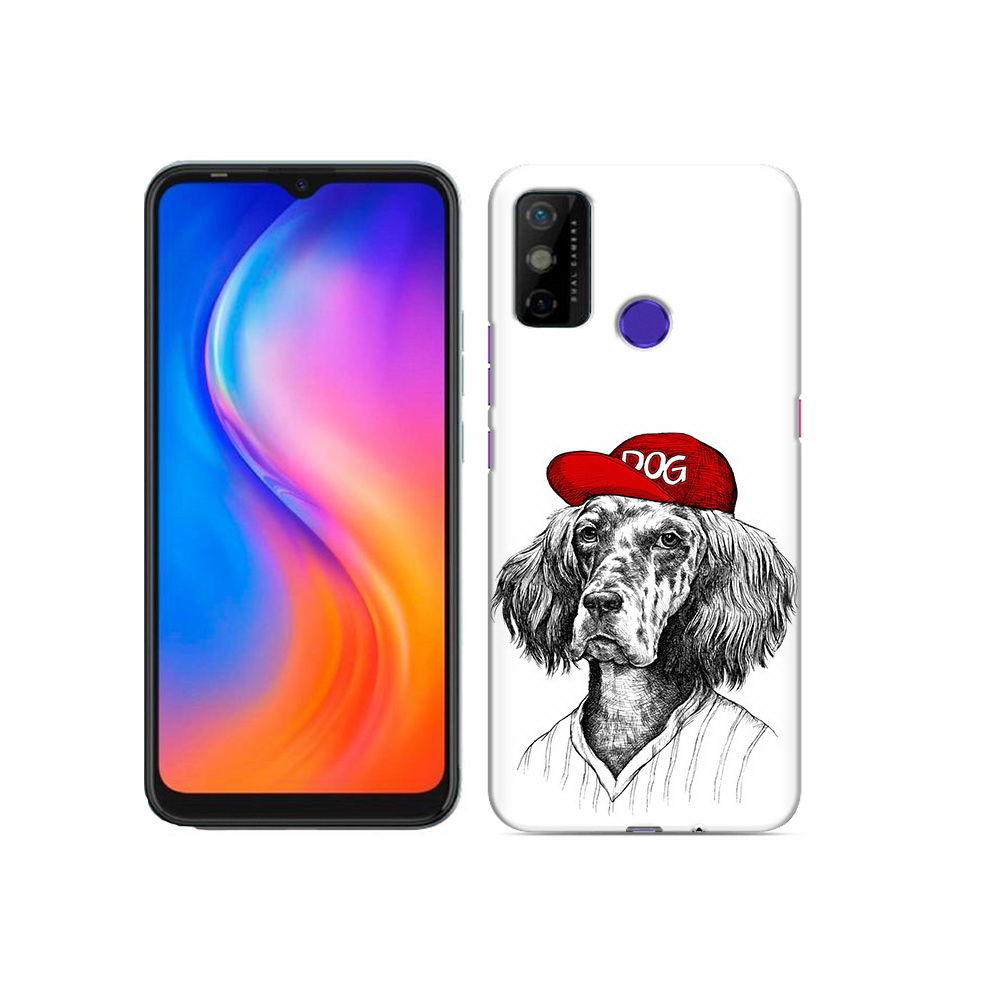 

Чехол MyPads Tocco для Tecno Spark 6 GO дог, Прозрачный, Tocco