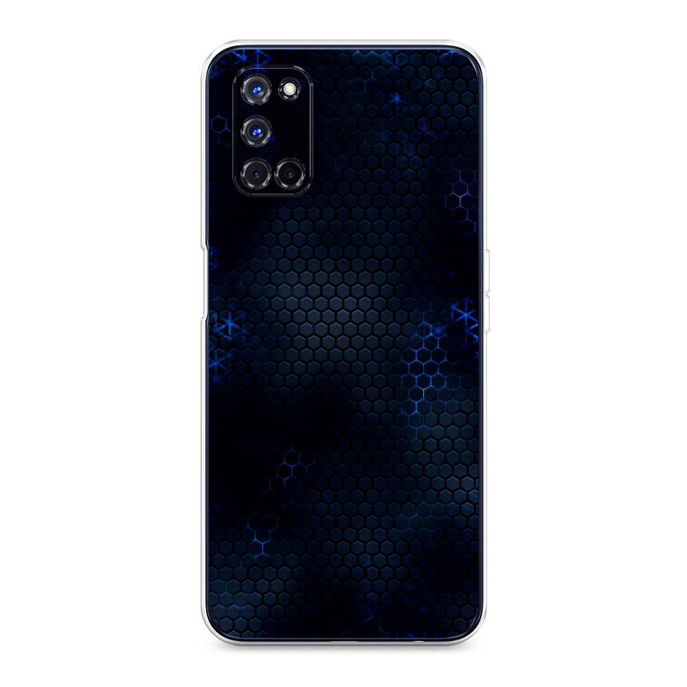 фото Силиконовый чехол "фон соты синие" на oppo a72 awog