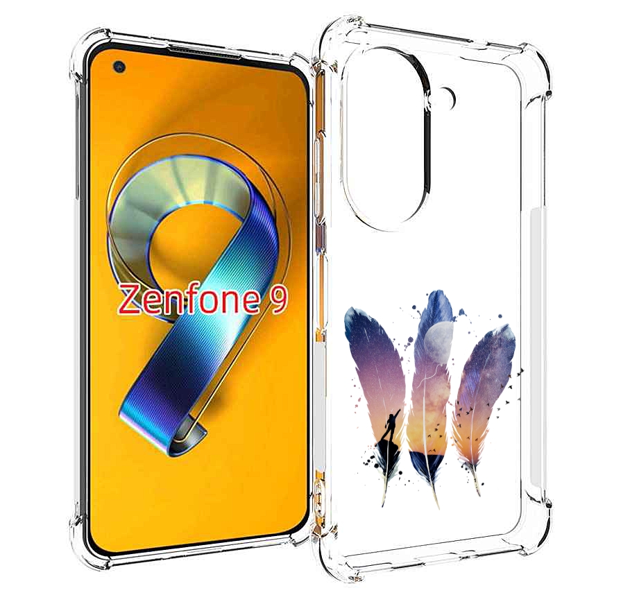 Чехол MyPads небесные перья для Asus Zenfone 9 (AI2202)