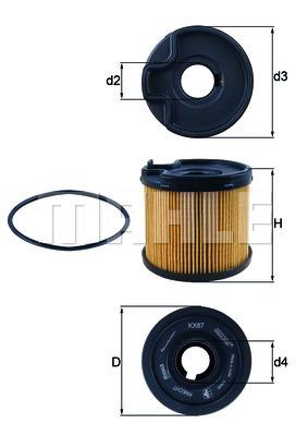 

Фильтр топливный KNECHT KX 87D