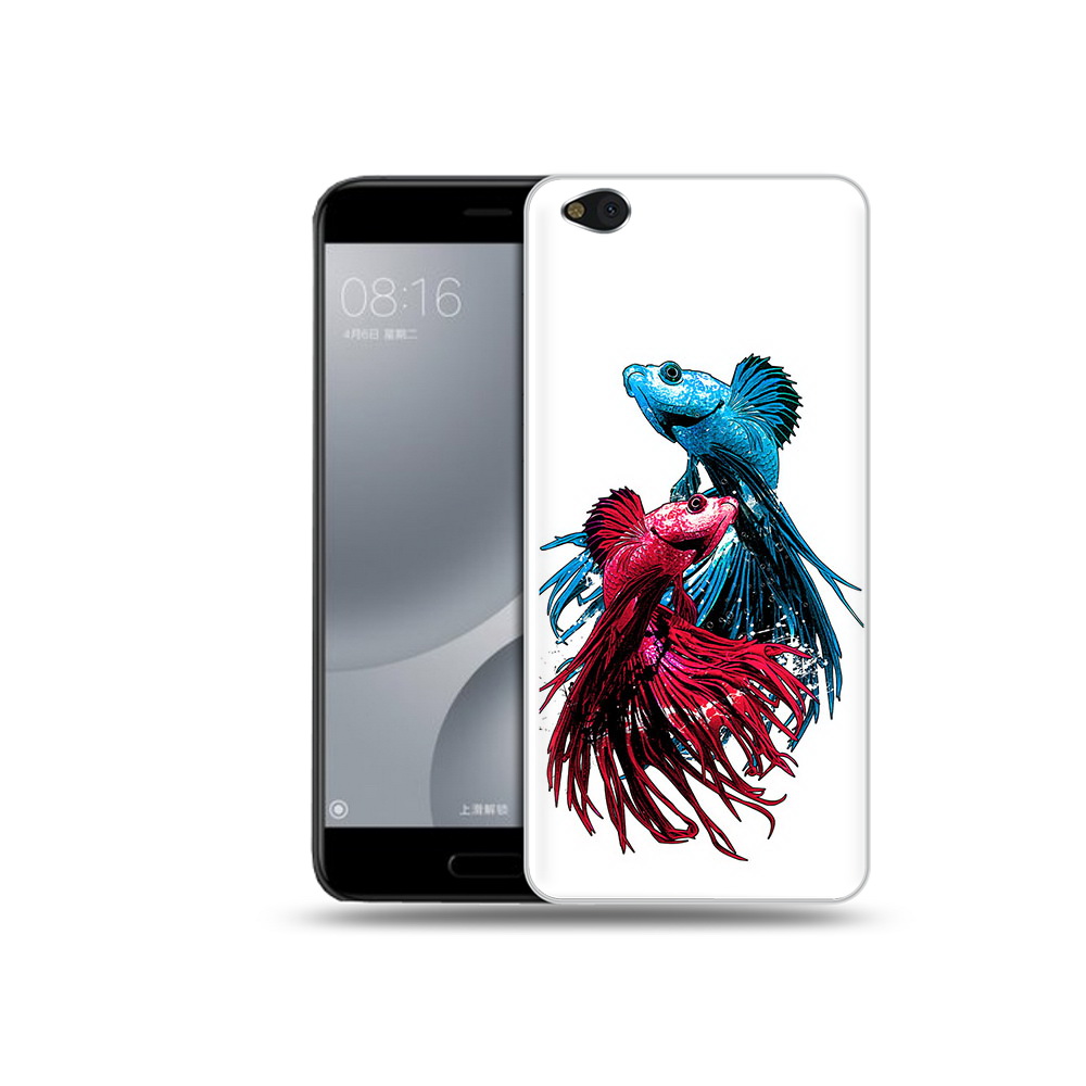 

Чехол MyPads Tocco для Xiaomi Mi 5C рыбы петушки (PT61938.328.592), Прозрачный, Tocco
