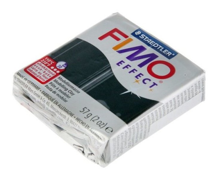 Глина полимерная FIMO Effect запекаемая 56 грамм, перламутровый черный Staedtler 8020-907