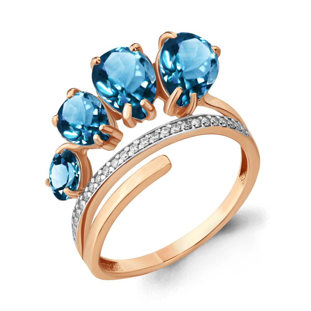 

Кольцо из золота р.  AQUAMARINE 6904308А_585_кз, 6904308А_585_кз
