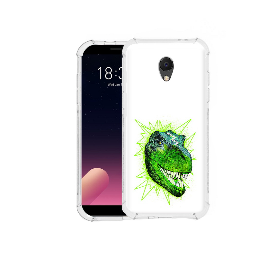 

Чехол MyPads Tocco для Meizu M6S зеленый динозавр, Прозрачный, Tocco