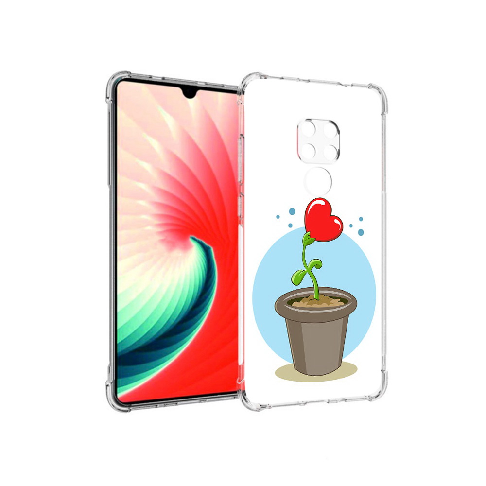

Чехол MyPads Tocco для Huawei Mate 20 Растение любви 14 февраля, Прозрачный, Tocco