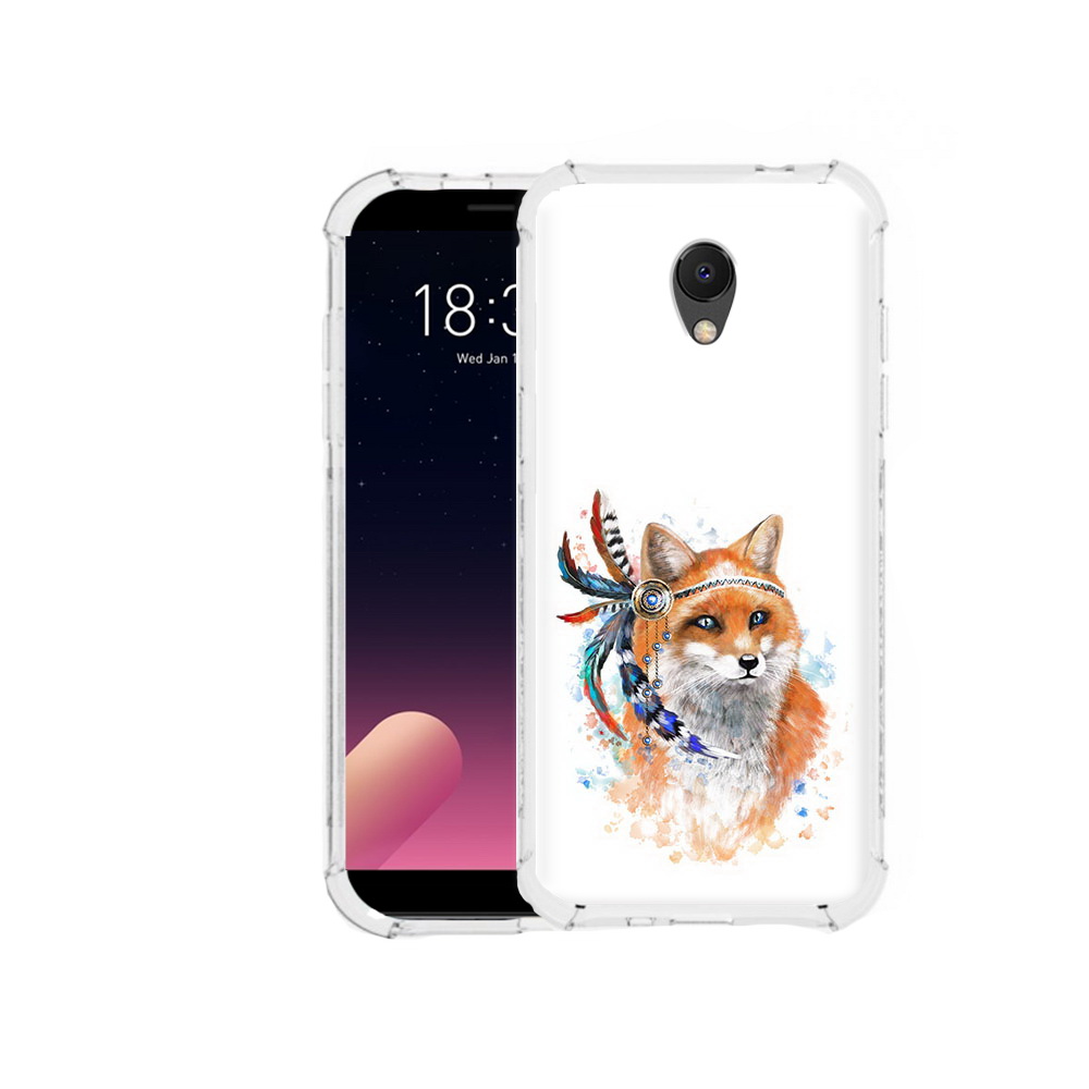 

Чехол MyPads Tocco для Meizu M6S инду лиса, Прозрачный, Tocco