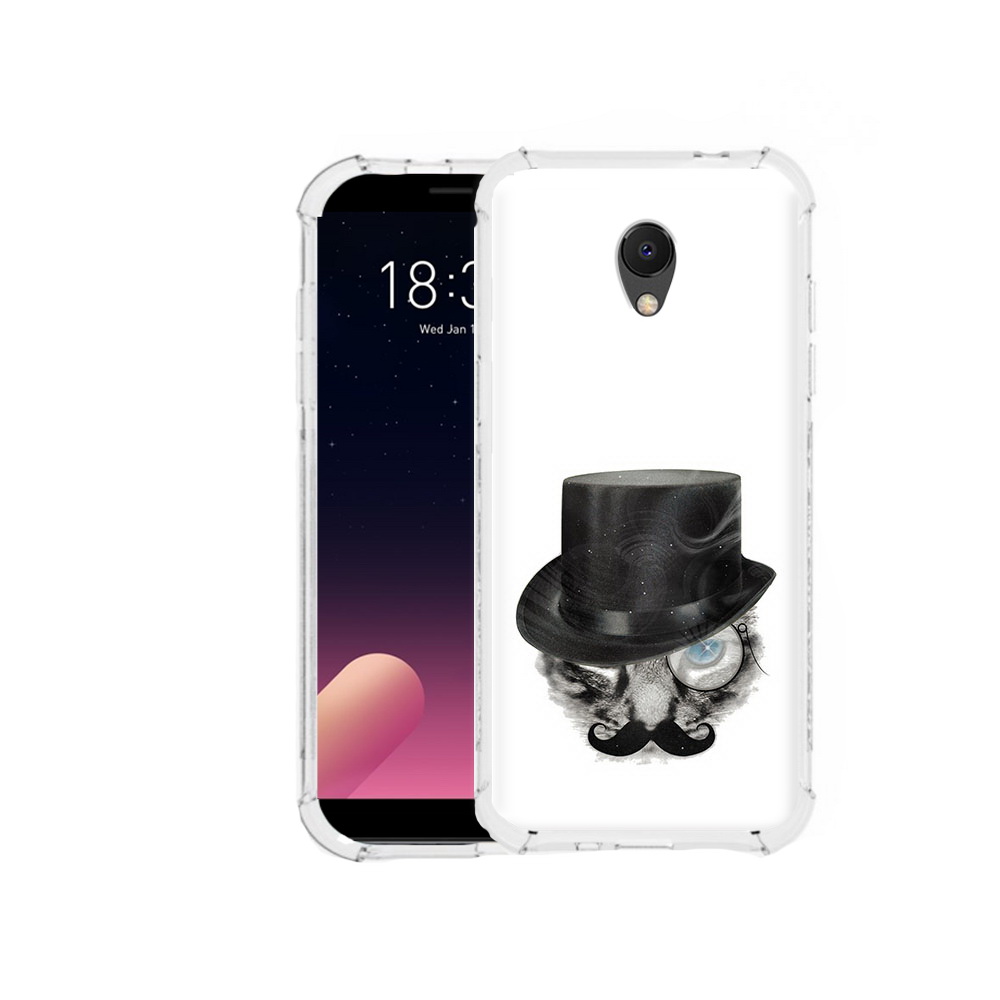 

Чехол MyPads Tocco для Meizu M6S интелегентный кот, Прозрачный, Tocco
