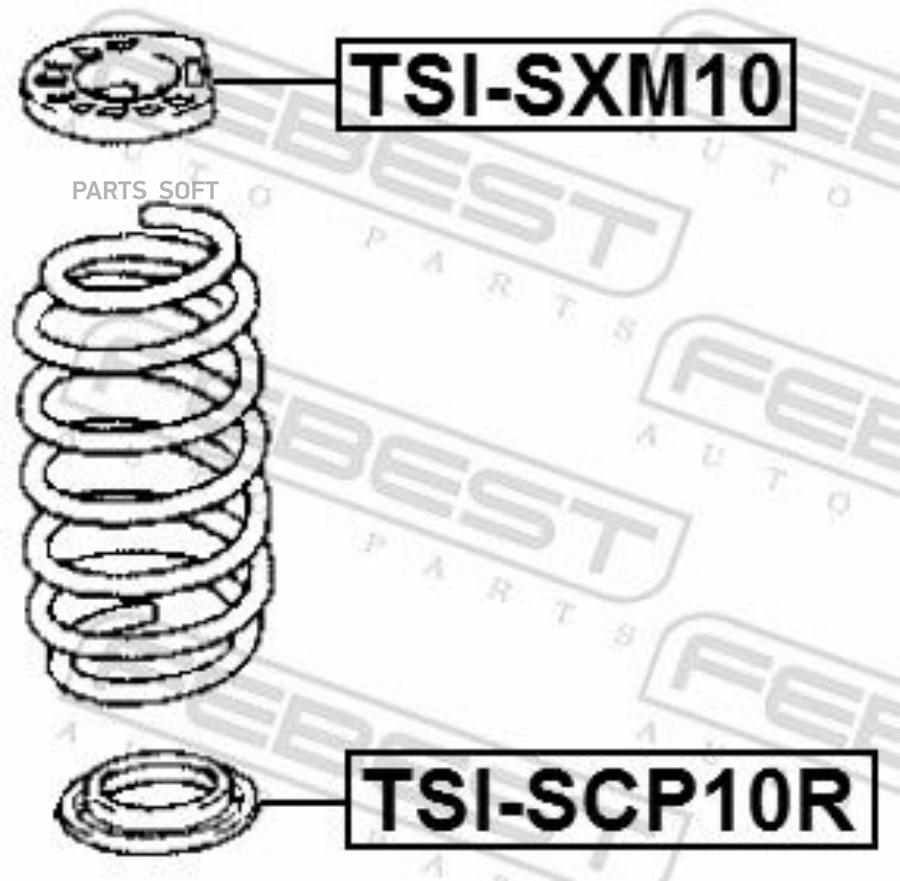 

Проставка задней пружины нижняя FEBEST tsiscp10r