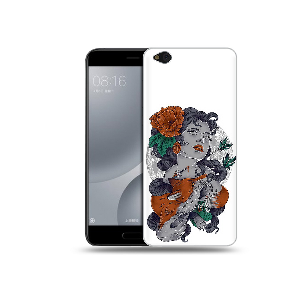

Чехол MyPads Tocco для Xiaomi Mi 5C темная девушка с лисой (PT61938.328.639), Прозрачный, Tocco