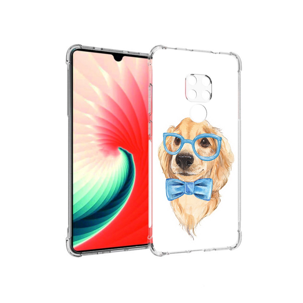 

Чехол MyPads Tocco для Huawei Mate 20 Собака интеллигент, Прозрачный, Tocco