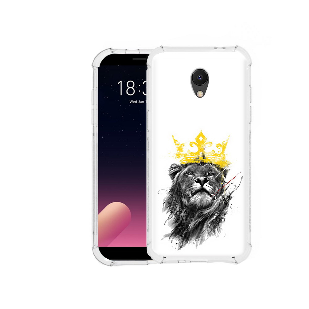 

Чехол MyPads Tocco для Meizu M6S король-лев, Прозрачный, Tocco