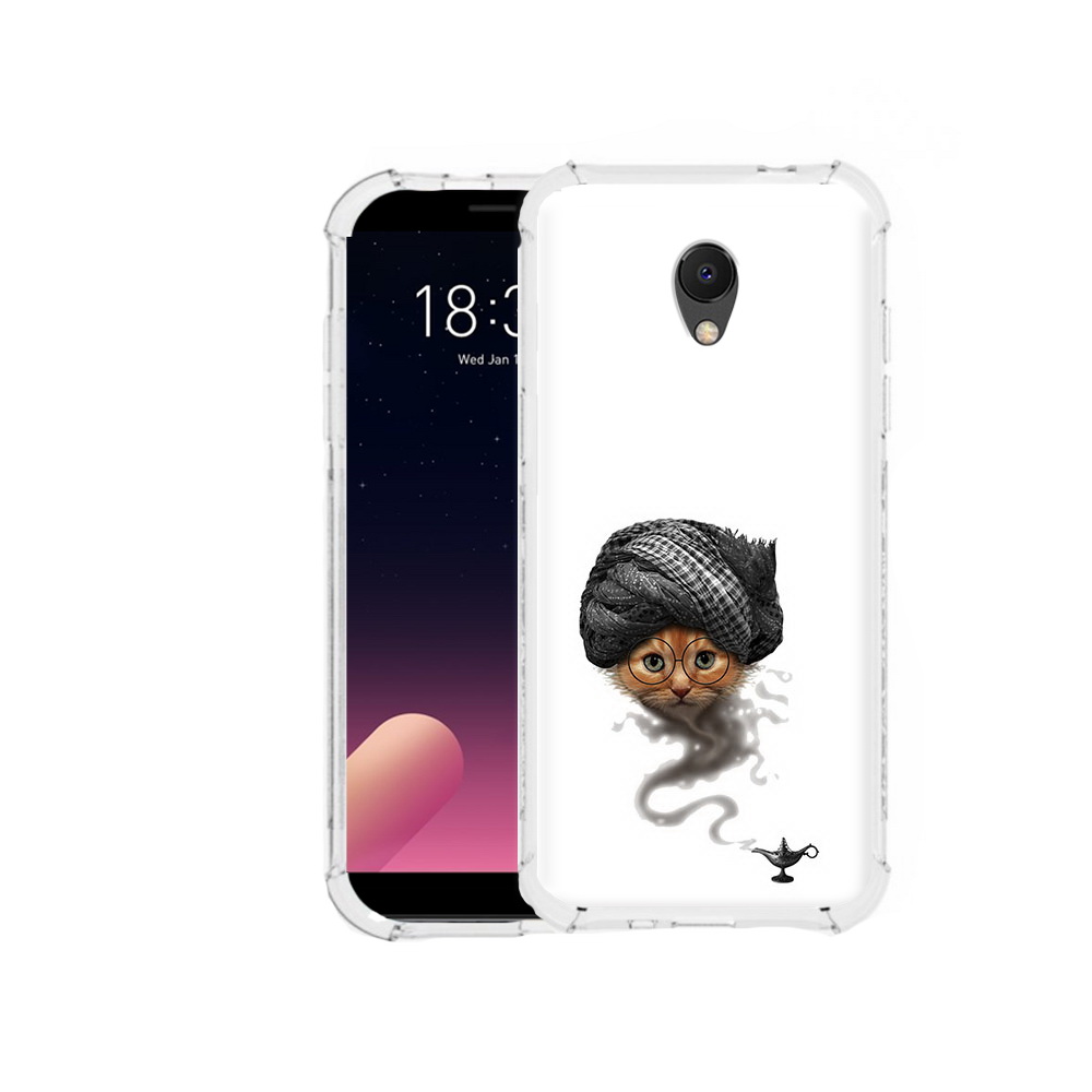 

Чехол MyPads Tocco для Meizu M6S кот джин, Прозрачный, Tocco