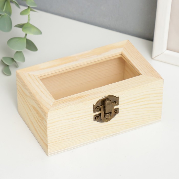 

Шкатулка для росписи дерево "Прямоугольник со стеклом" 5,3х7,5х12,2 см