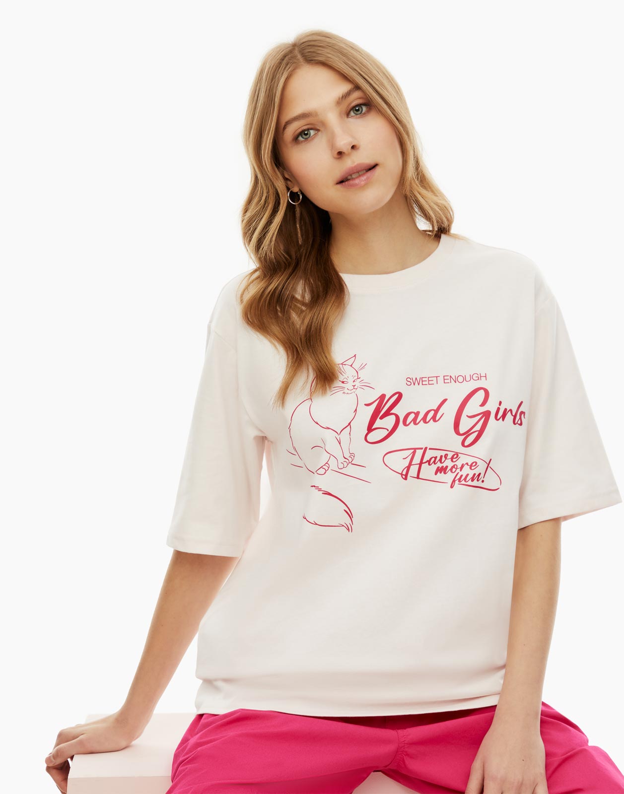 

Футболка женская Gloria Jeans GKT019504 розовая XL, Розовый, GKT019504