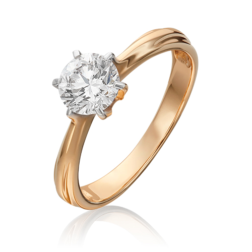 

Кольцо из красного золота с фианитом р. 18 PLATINA jewelry 01-0529-00-501-1110-38, 01-0529-00-501-1110-38