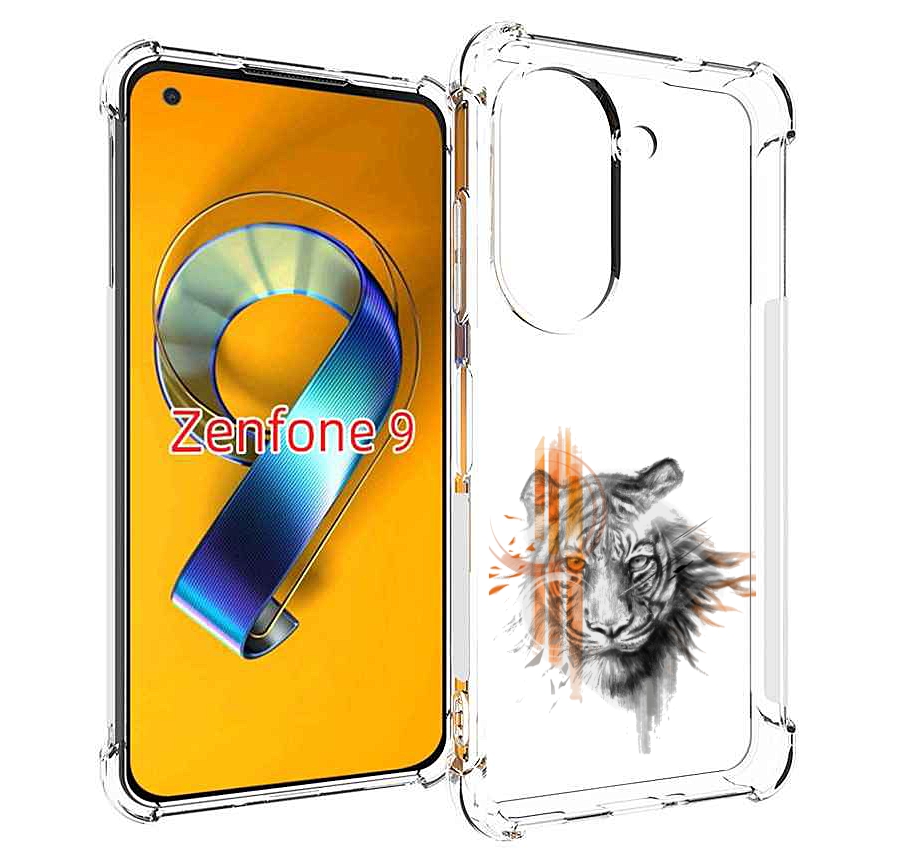 Чехол MyPads огненный тигр для Asus Zenfone 9 (AI2202)