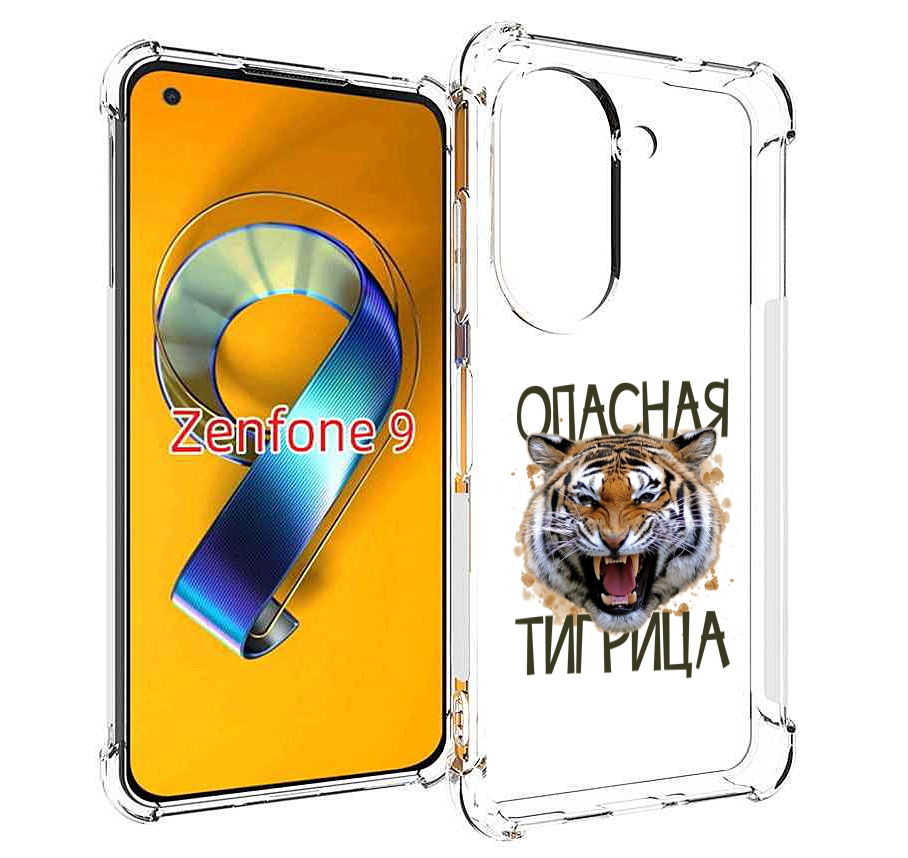

Чехол MyPads опасная тигрица для Asus Zenfone 9 (AI2202), Прозрачный, Tocco