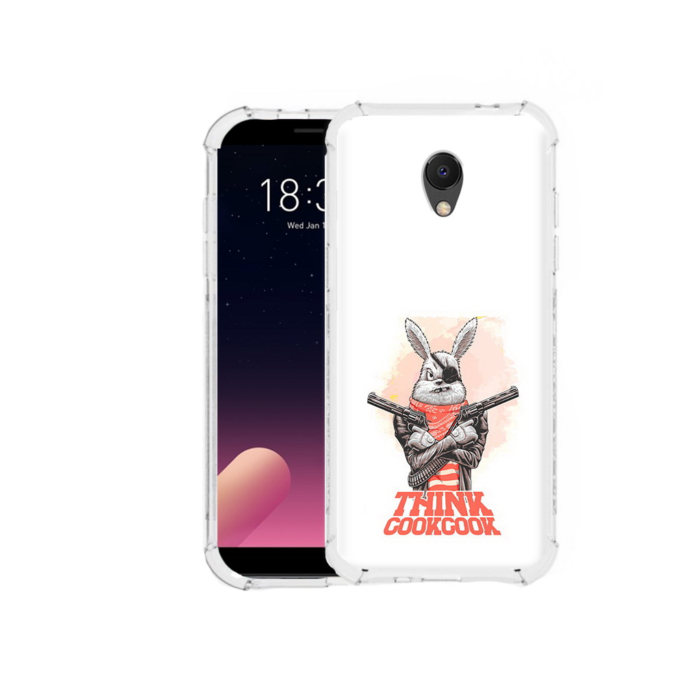

Чехол MyPads Tocco для Meizu M6S кролик пират, Прозрачный, Tocco