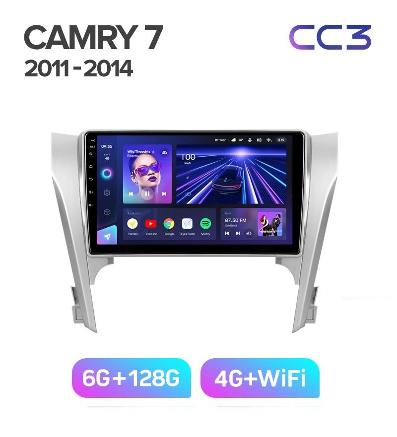 Магнитола TEYES TOYOTA CAMRY 50 2011 - 2014 гКомплект А CC3 6128ГБ 4089000₽