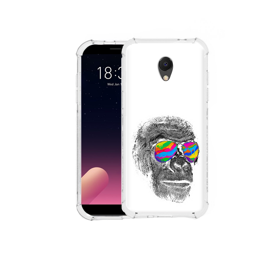 

Чехол MyPads Tocco для Meizu M6S крутая обезьяна в очках, Прозрачный, Tocco