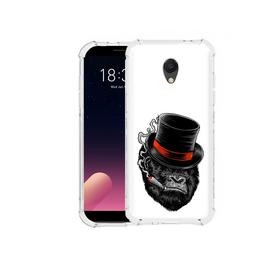 

Чехол MyPads Tocco для Meizu M6S дизайнерская горилла, Прозрачный, Tocco