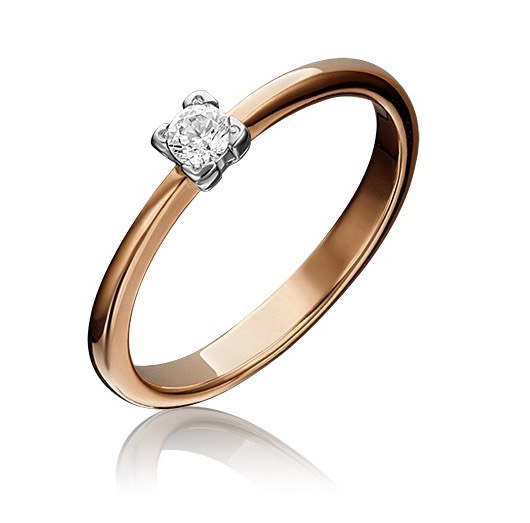 

Кольцо из комбинированного золота с фианитом р. 15 PLATINA jewelry 01-3070-00-401-1111-03, 01-3070-00-401-1111-03