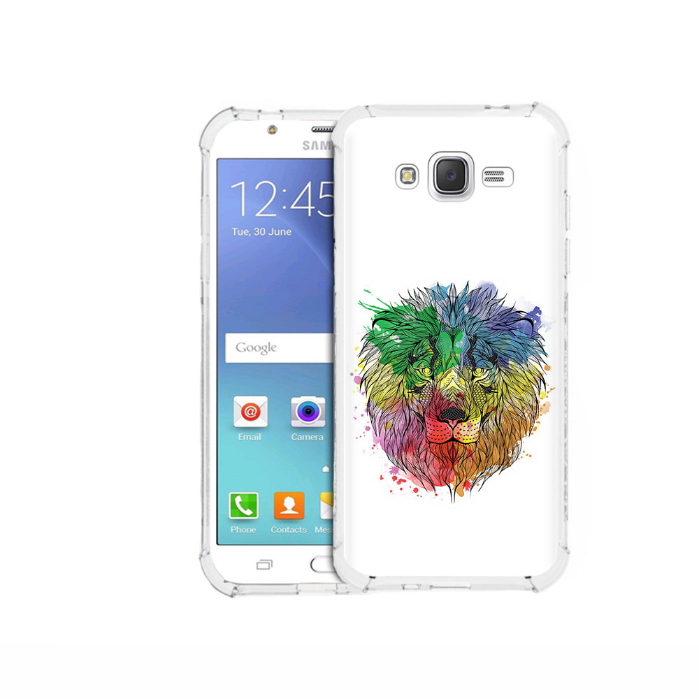 

Чехол MyPads Tocco для Samsung Galaxy J5 (2015) разноцветный гордый лев (PT15272.579.573), Прозрачный, Tocco