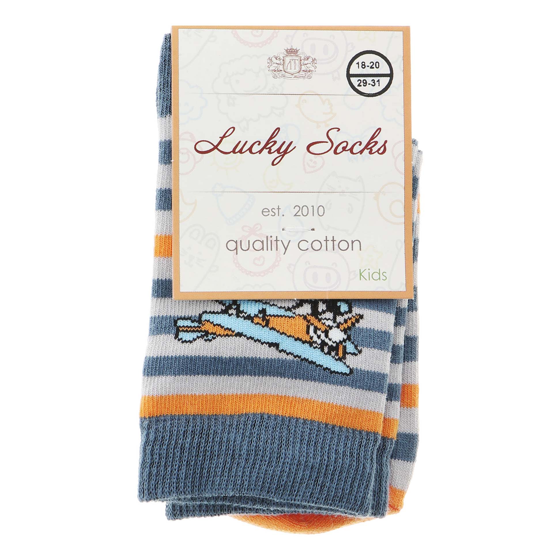 

Носки детские Lucky Socks с рисунком хлопок разноцветные р 20-22