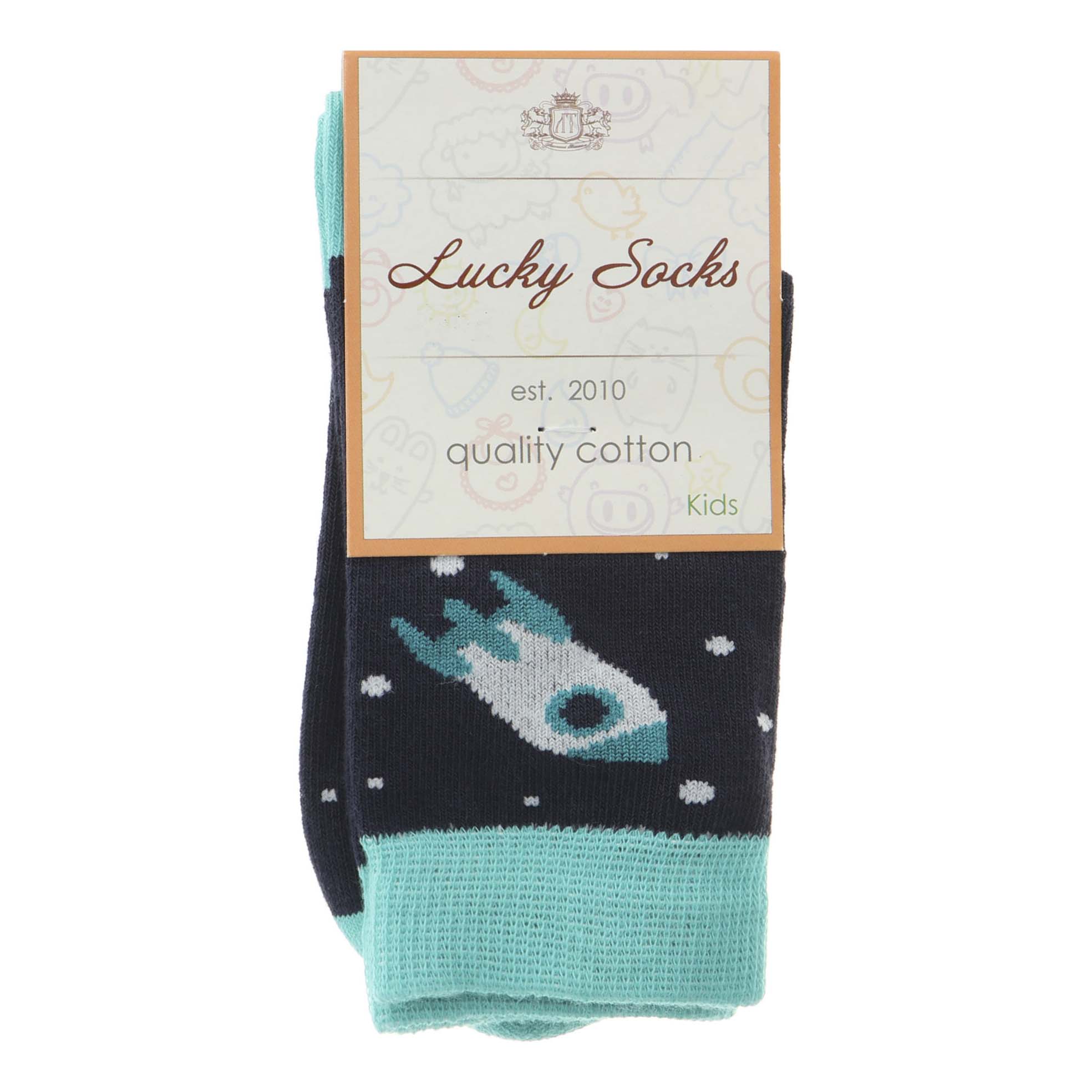 

Носки детские Lucky Socks с рисунком хлопок темно-синие р 20-22