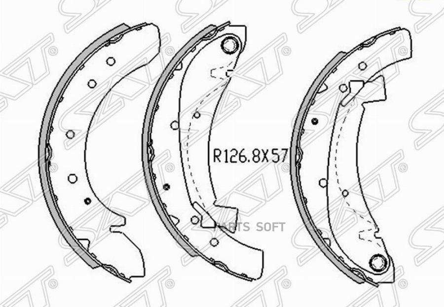 

Колодки тормозные зад CITROEN JUMPER 94-06/JUMPY 07-/FIAT DUCATO 94-02/PEUGE SAT ST-4241N4