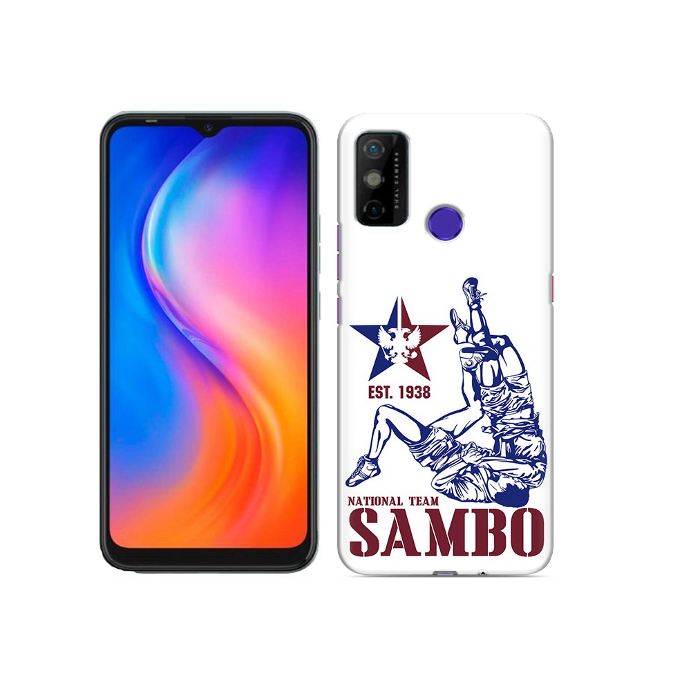 

Чехол MyPads Tocco для Tecno Spark 6 GO единоборства самбо, Прозрачный, Tocco