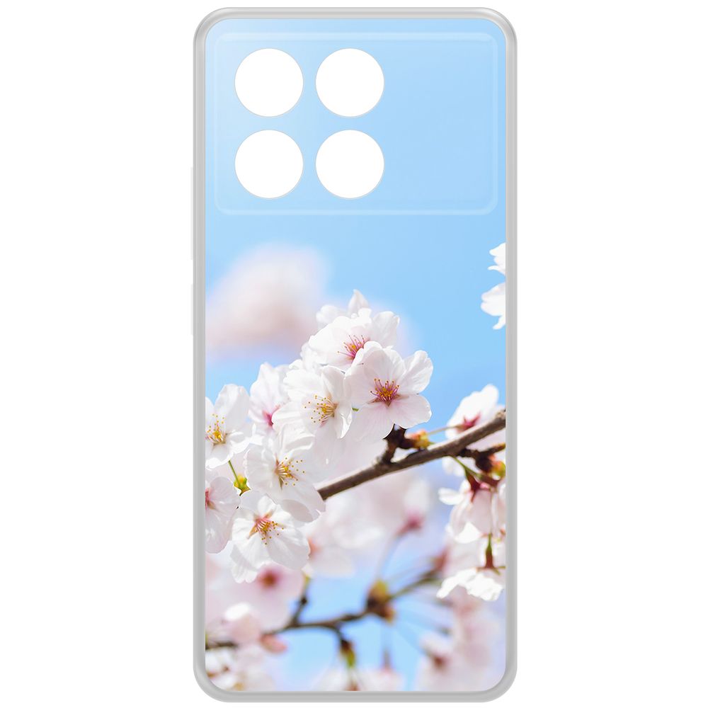 

Чехол-накладка Krutoff Clear Case Цветение для Xiaomi Poco X6 Pro, Прозрачный