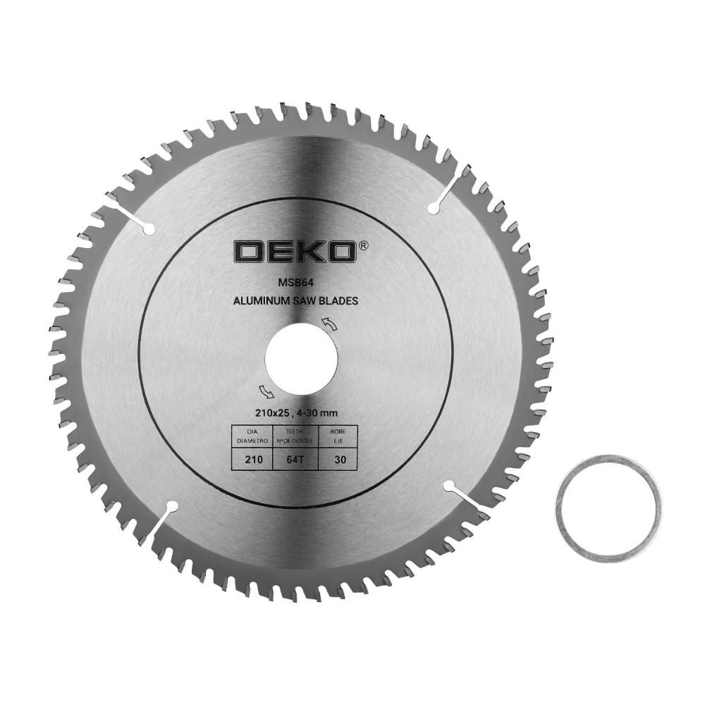 Диск пильный по алюминию DEKO MSB64 (210x25,4-30 мм; 64T)