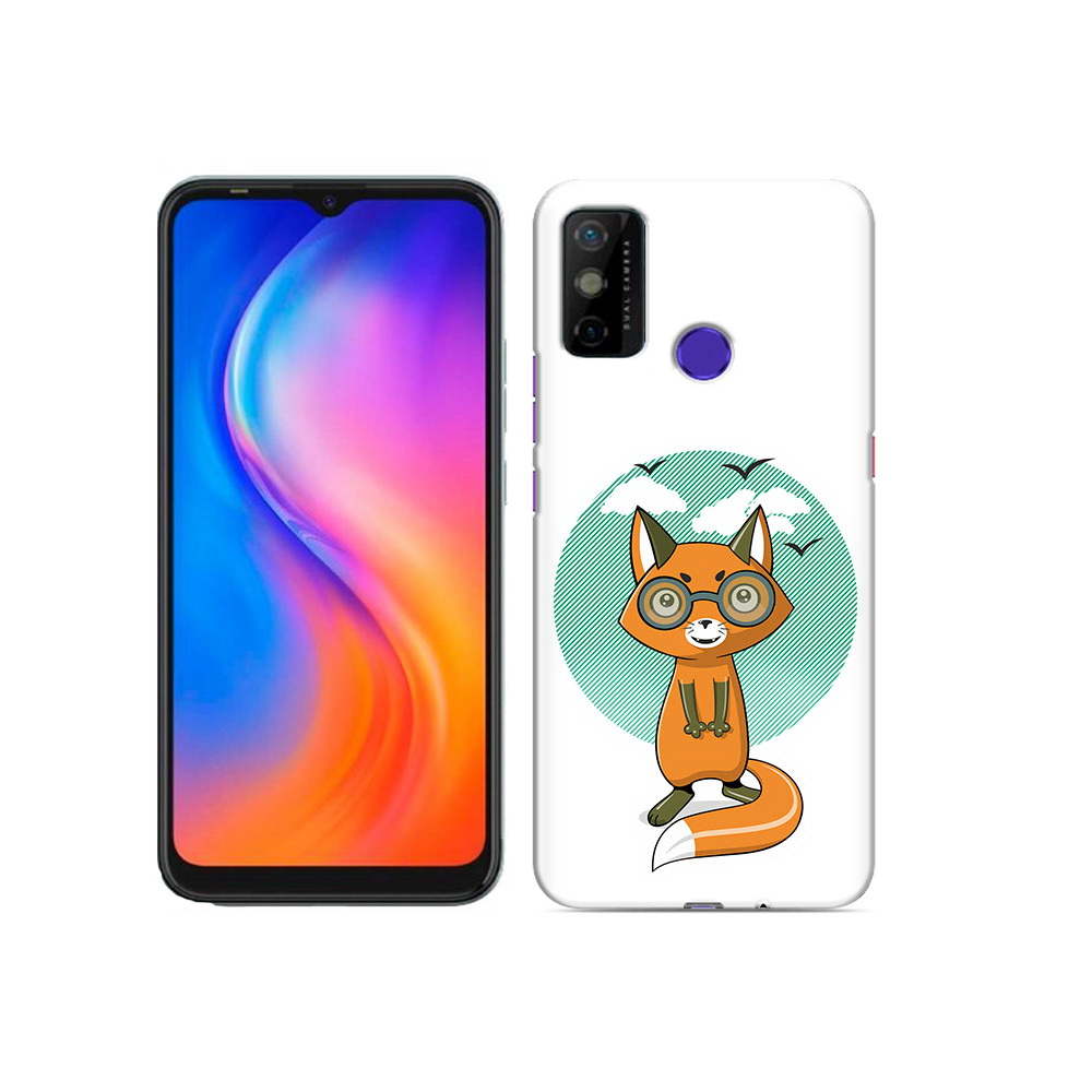 

Чехол MyPads Tocco для Tecno Spark 6 GO задумчивая лиса, Прозрачный, Tocco
