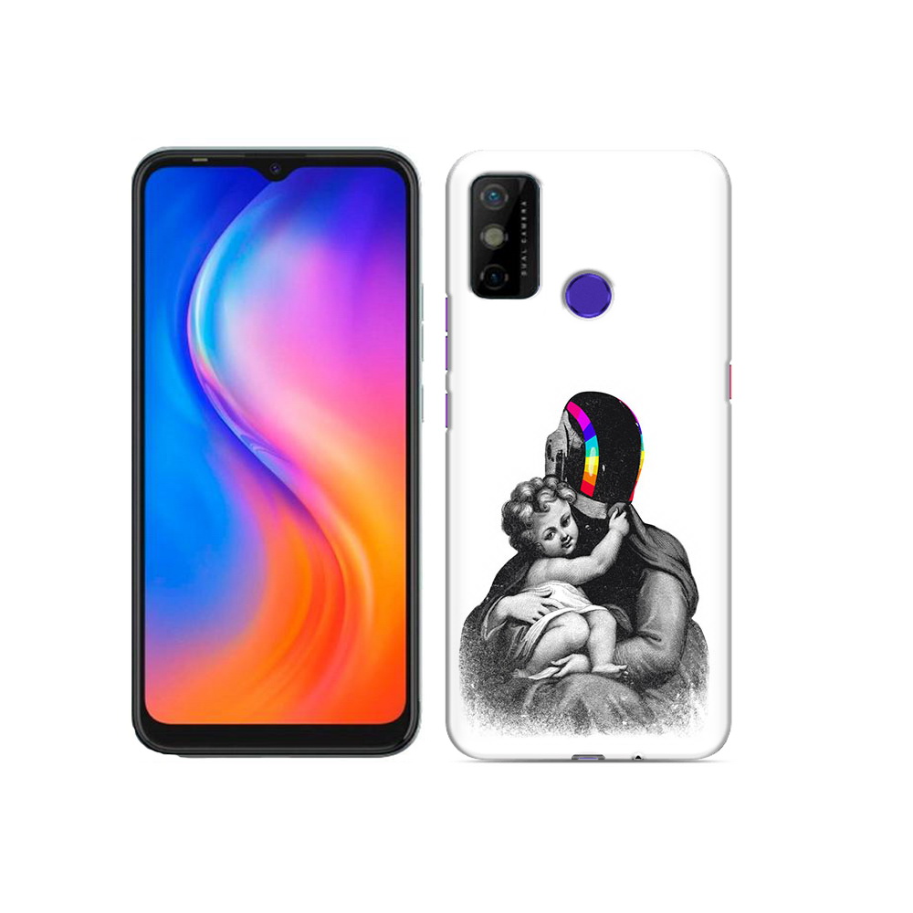 

Чехол MyPads Tocco для Tecno Spark 6 GO защитник в шлеме, Прозрачный, Tocco