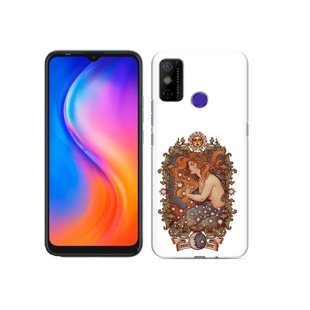 

Чехол MyPads Tocco для Tecno Spark 6 GO звездная девушка абстракция, Прозрачный, Tocco