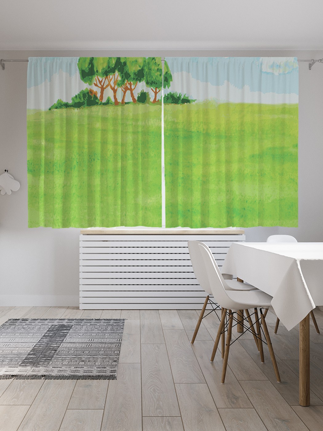 

Классические шторы JoyArty "Лесной остров", серия Oxford DeLux, 2 полотна 145x180 см, Лесной остров