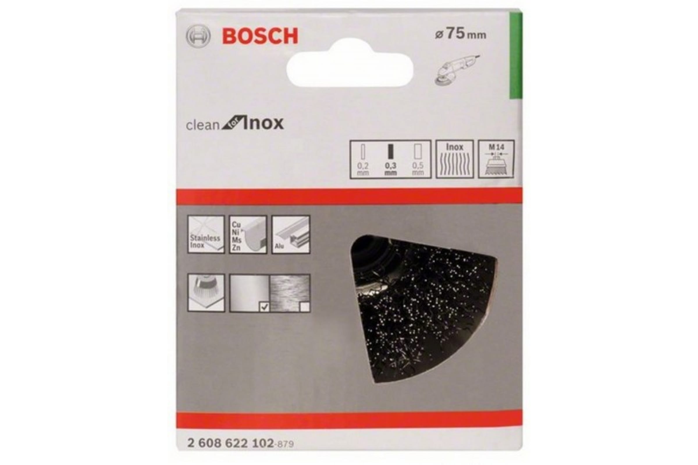 

Щетка круглая (75 мм; М14) INOX Bosch 2.608.622.102