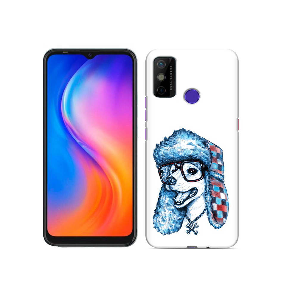

Чехол MyPads Tocco для Tecno Spark 6 GO зимний пес, Прозрачный, Tocco