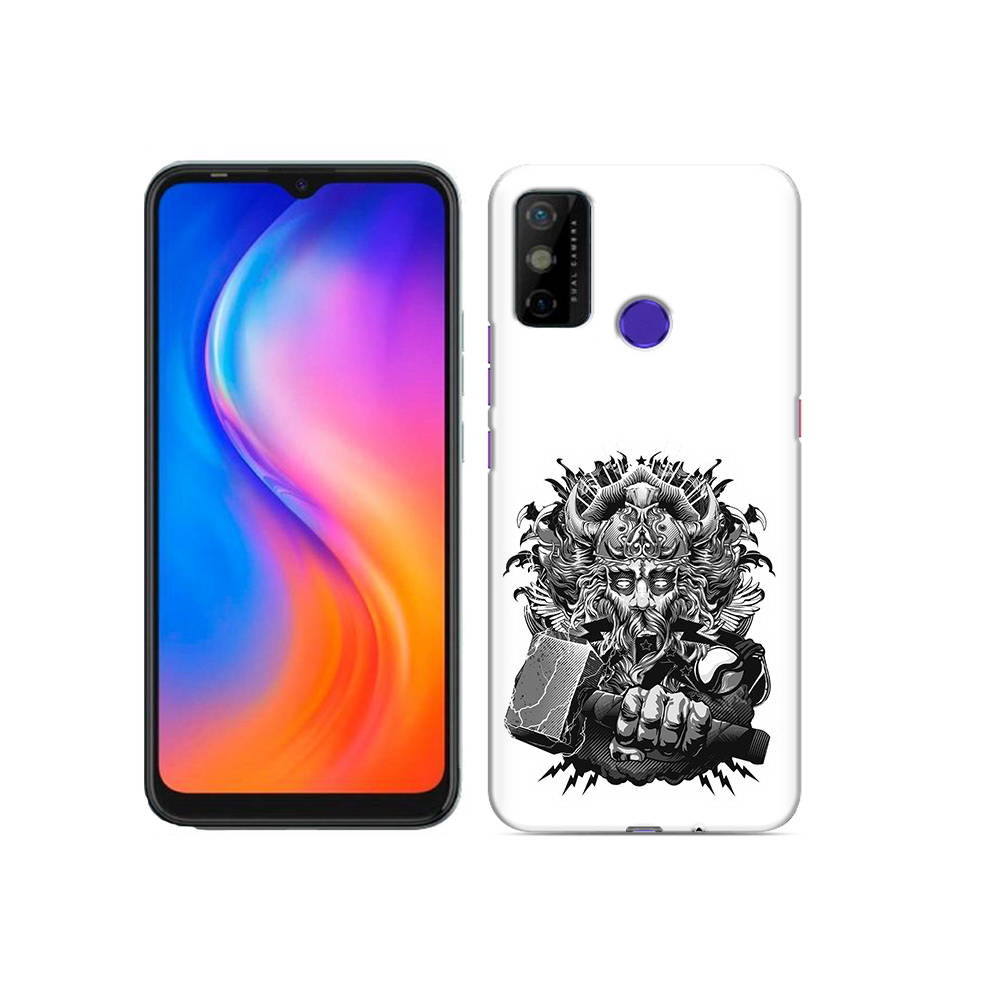 

Чехол MyPads Tocco для Tecno Spark 6 GO злой тор, Прозрачный, Tocco