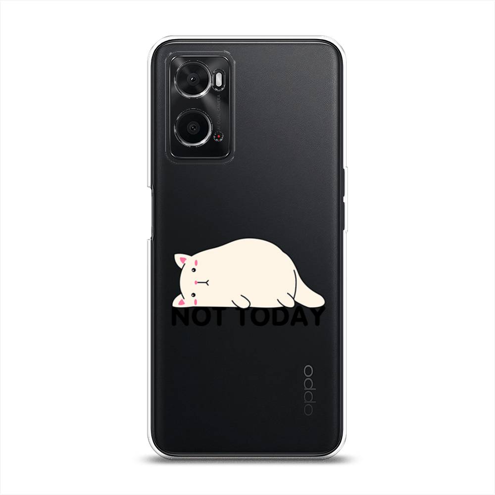 

Чехол на Oppo A36 "Cat not today", Белый;розовый;черный, 259950-1