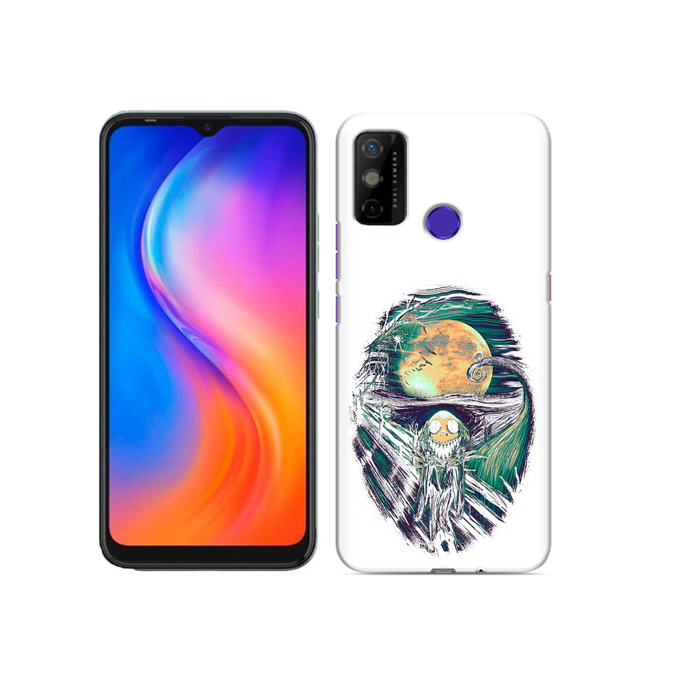 

Чехол MyPads Tocco для Tecno Spark 6 GO зубастое существо абстракция, Прозрачный, Tocco