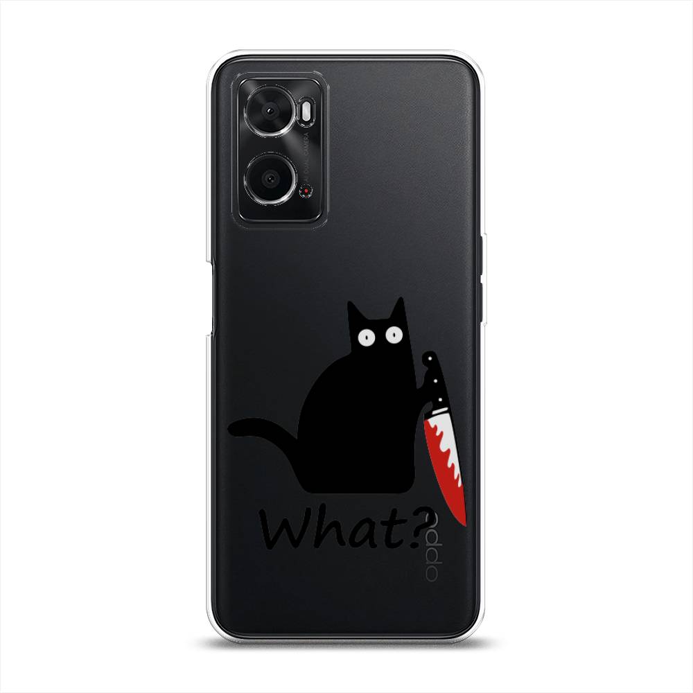 

Чехол на Oppo A36 "Котик с ножом", Черный;красный, 259950-6