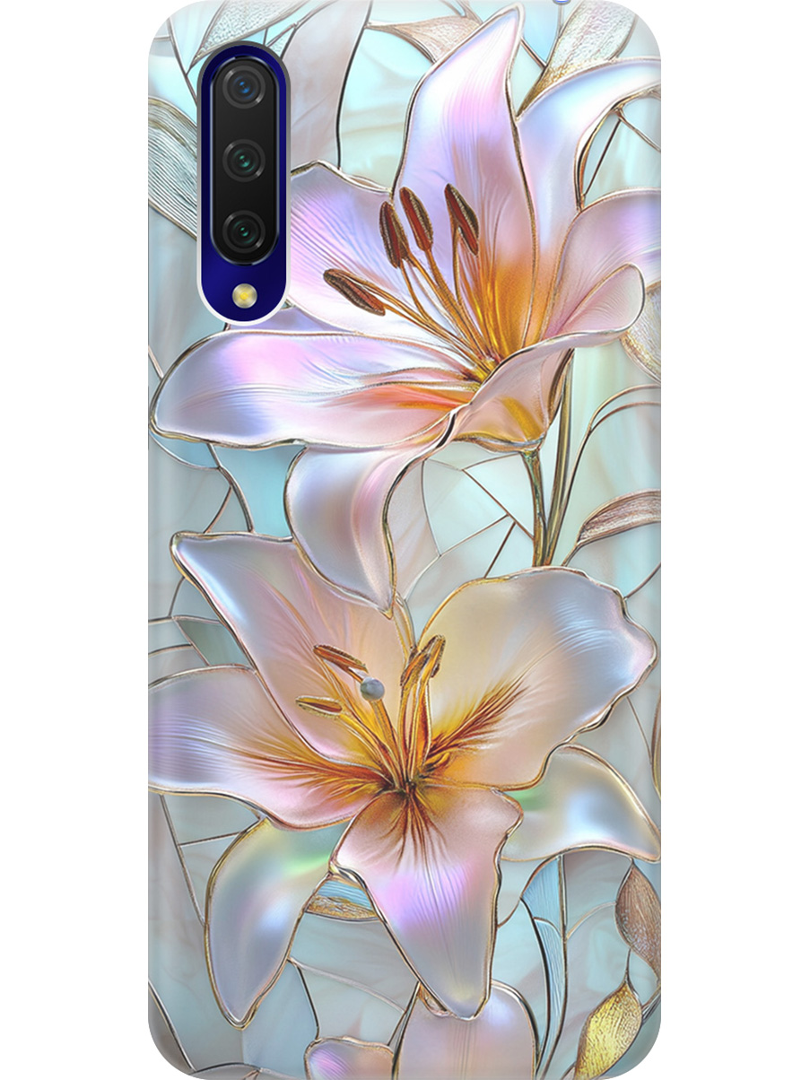 

Силиконовый чехол на Xiaomi Mi 9 Lite/CC9 с принтом "Витраж с лилиями", Прозрачный;белый;голубой;розовый, 721722523