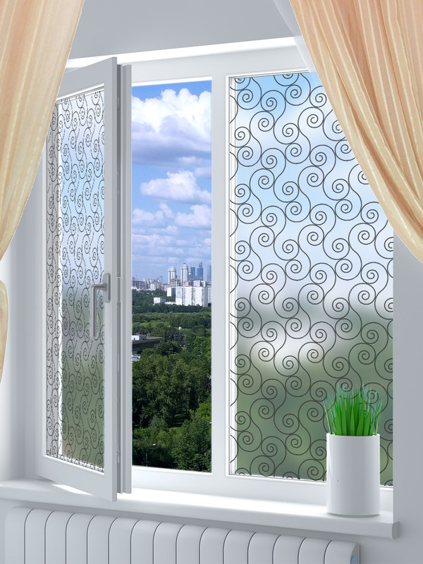 фото Пленка декоративная матовая на окно decomir на стекло размером 75x150см vitrn/vitrn012