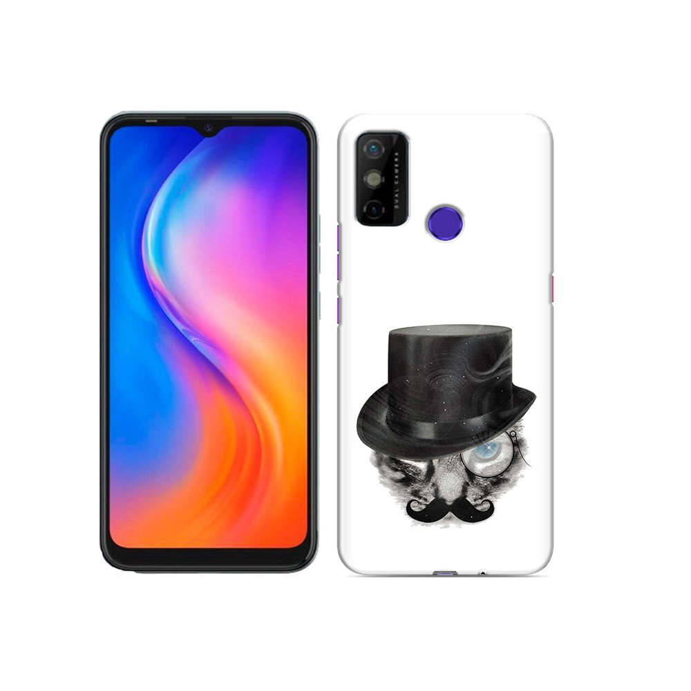 

Чехол MyPads Tocco для Tecno Spark 6 GO интелегентный кот, Прозрачный, Tocco