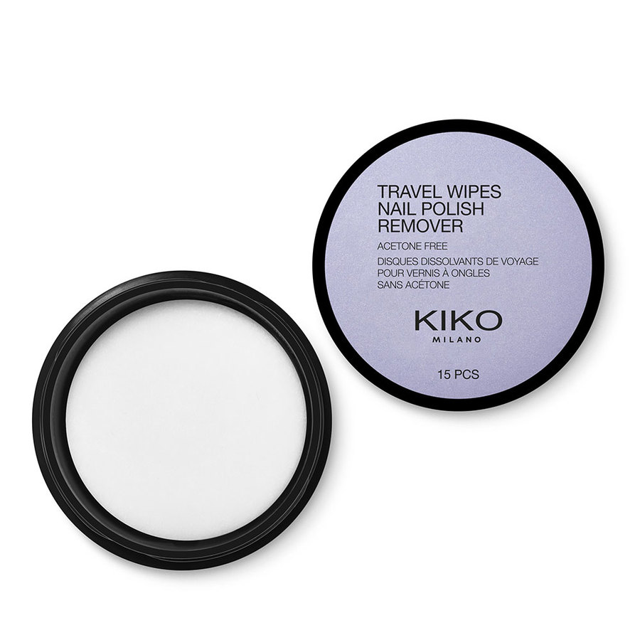 Дорожные салфетки для снятия лака с ногтей Kiko Milano Nail polish remover wipes